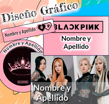 Etiquetas autoadhesivas personalizadas de Black Pink